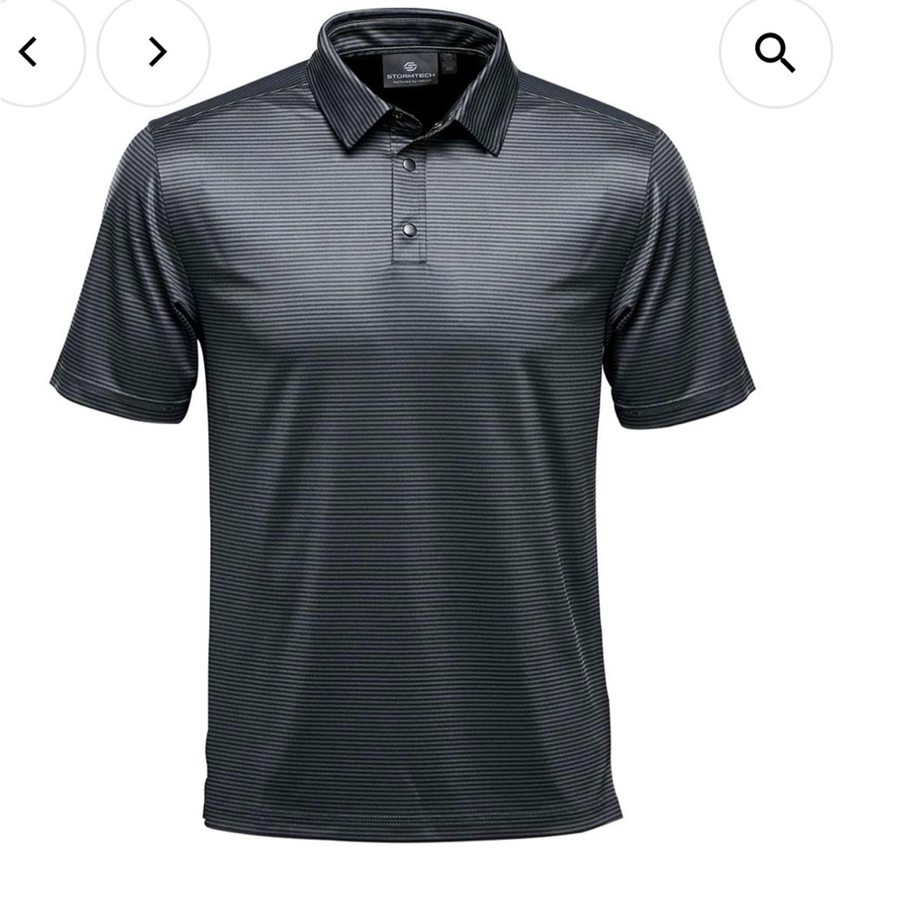 Men's Black Striped Polo Shirt